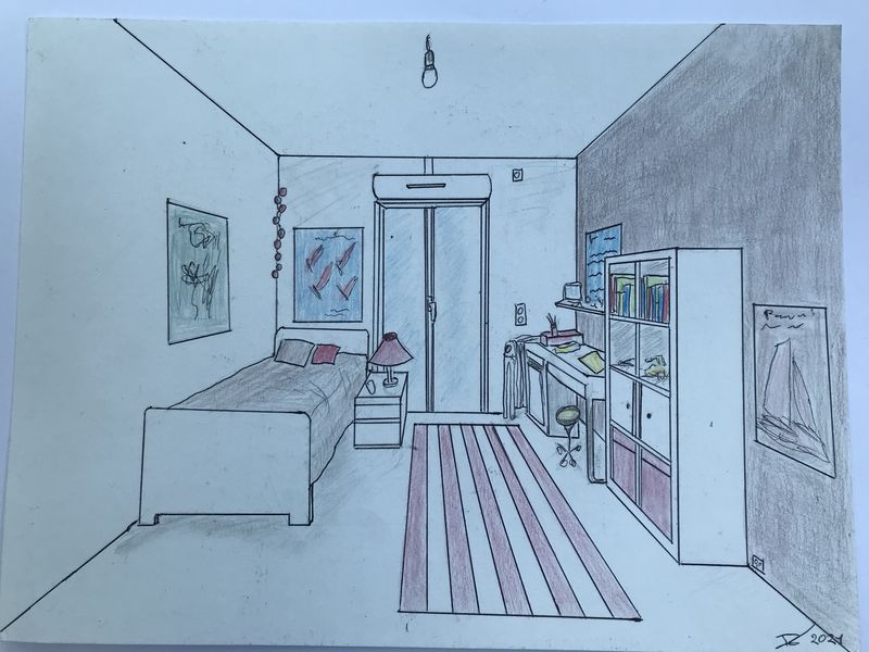 Je dessine ma chambre en perspective …