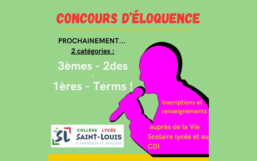 Concours d’éloquence au collège lycée.