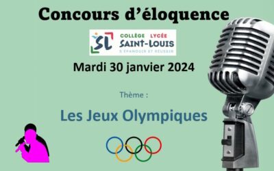 Concours d’éloquence le mardi 30 janvier 2024 – thème : les Jeux Olympiques
