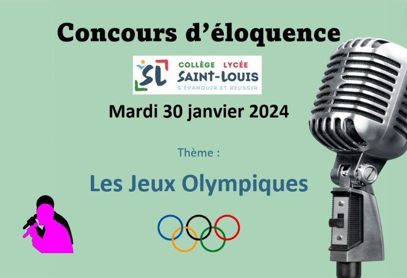 Concours d’éloquence le mardi 30 janvier 2024 – thème : les Jeux Olympiques